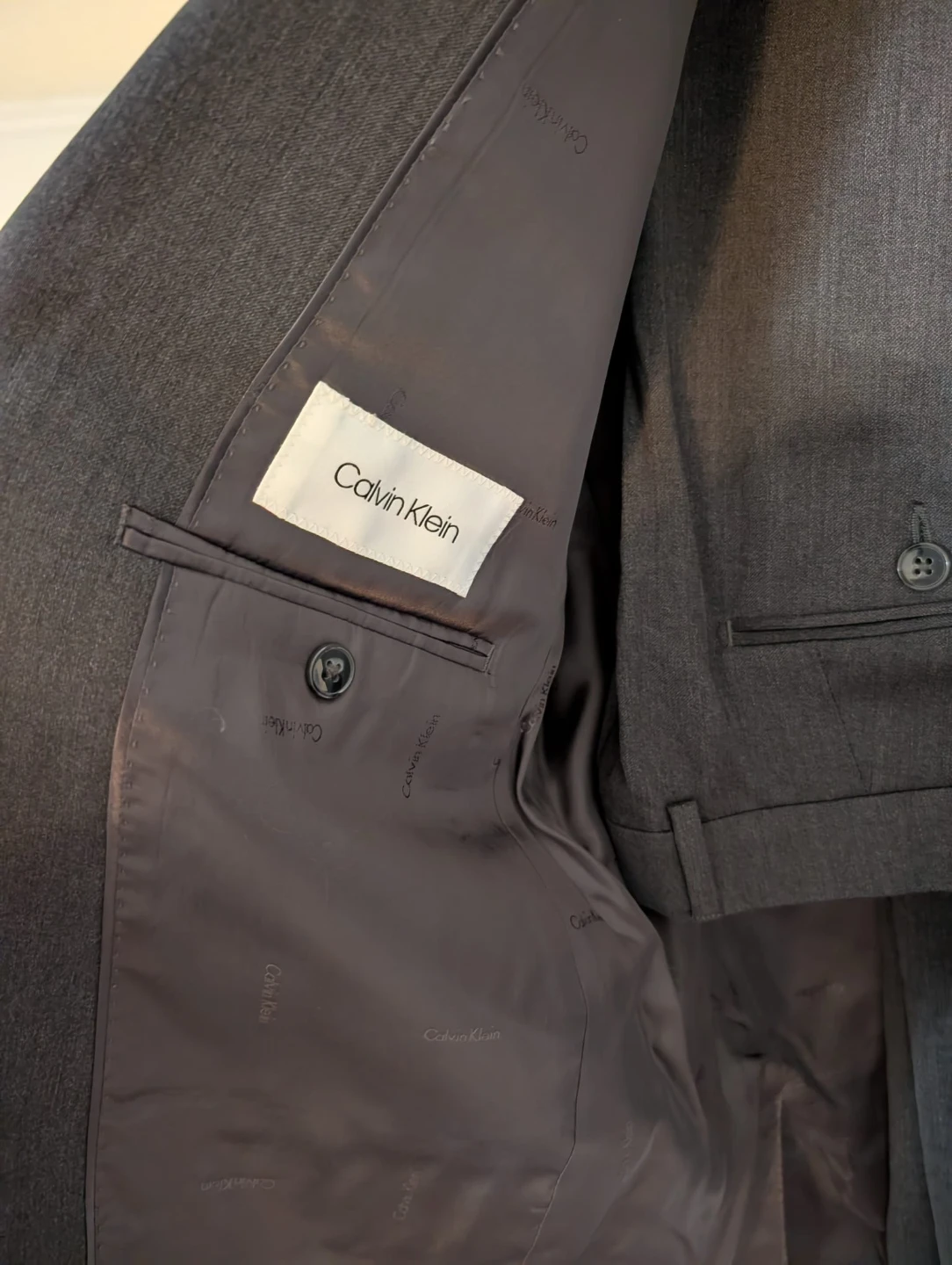 Calvin Klein Men's Grey Wool Suit - photo 2