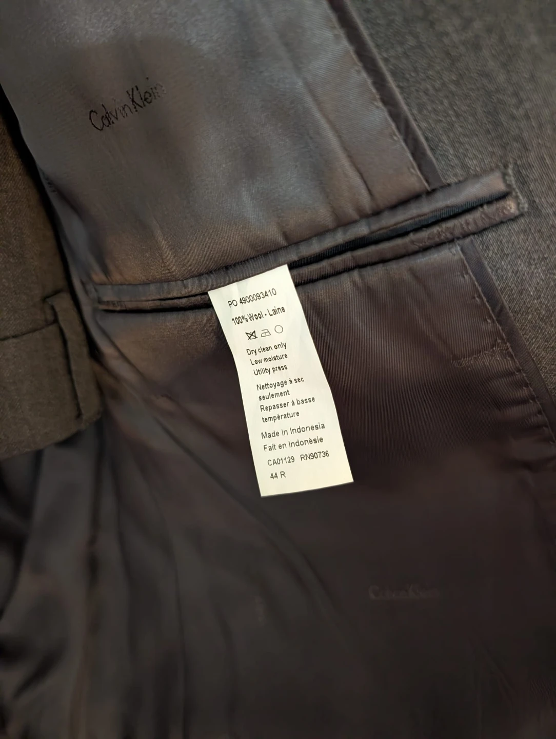 Calvin Klein Men's Grey Wool Suit - photo 4
