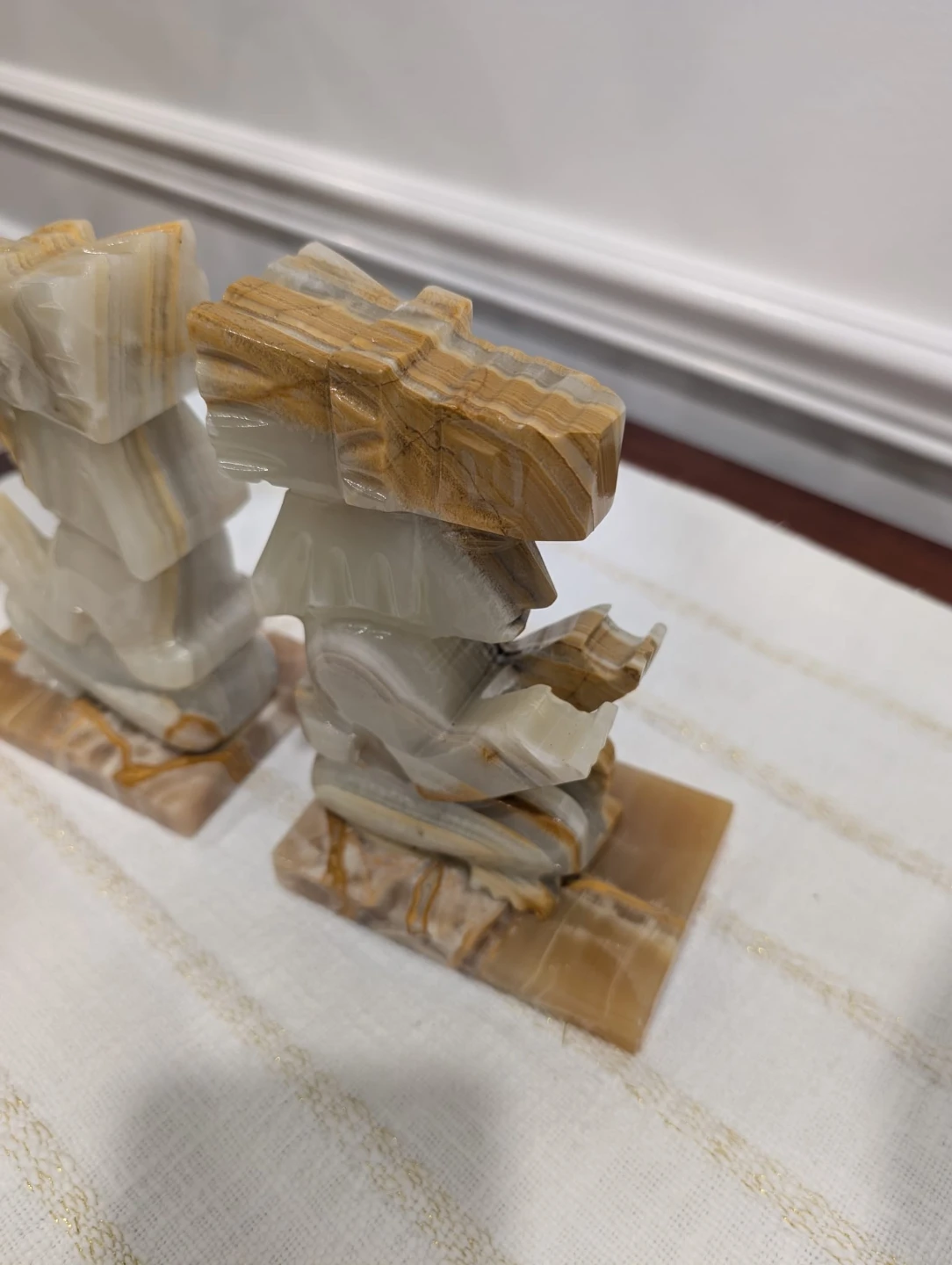 Aztec Marble Onyx Stone Carved Bookends - photo 4