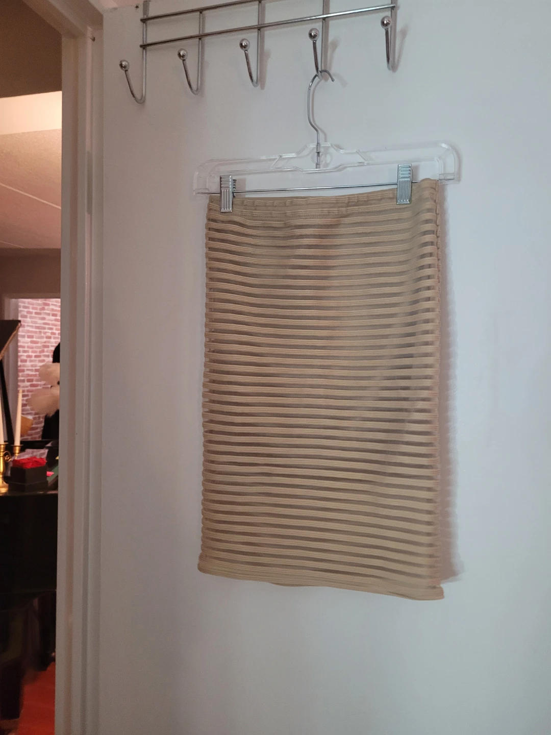 Women's Sheer Striped Pencil Skirt