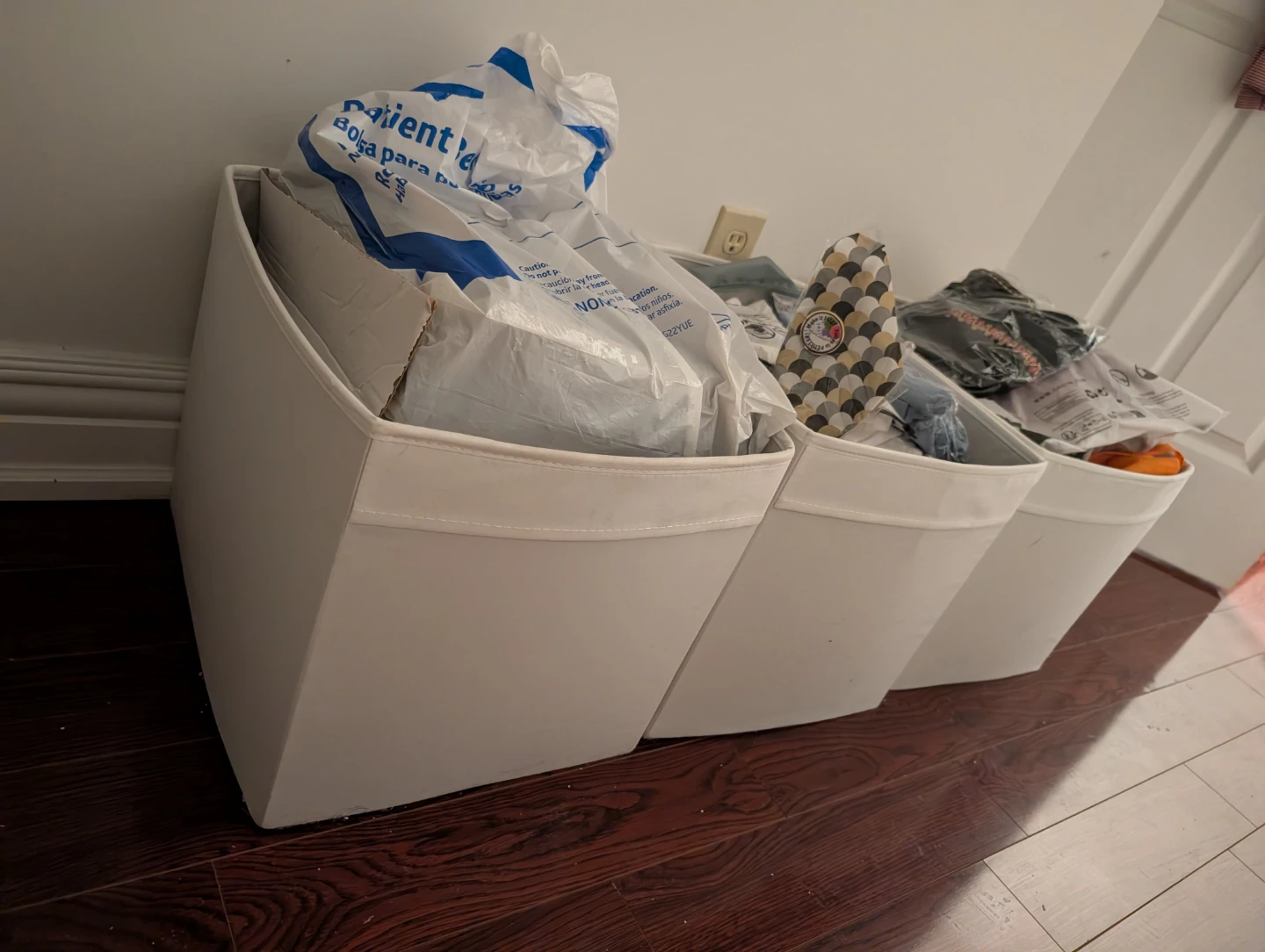 Set of 3 IKEA KALLAX Storage Box White - photo 2