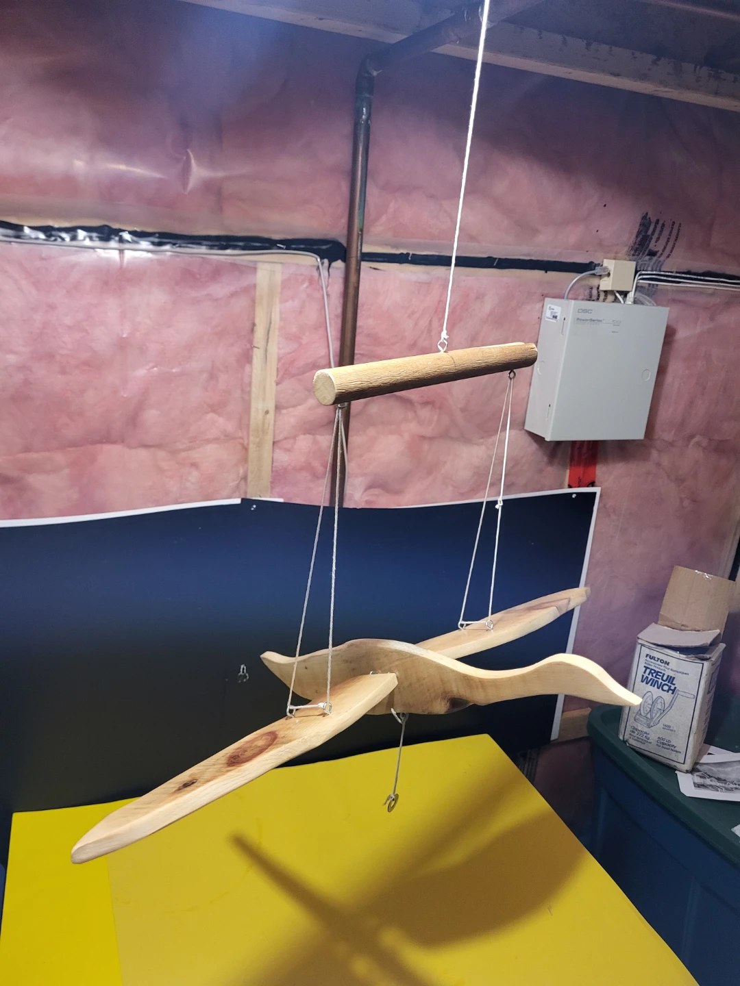 Handmade Flapping Wooden Duck Goose Mobile Toy