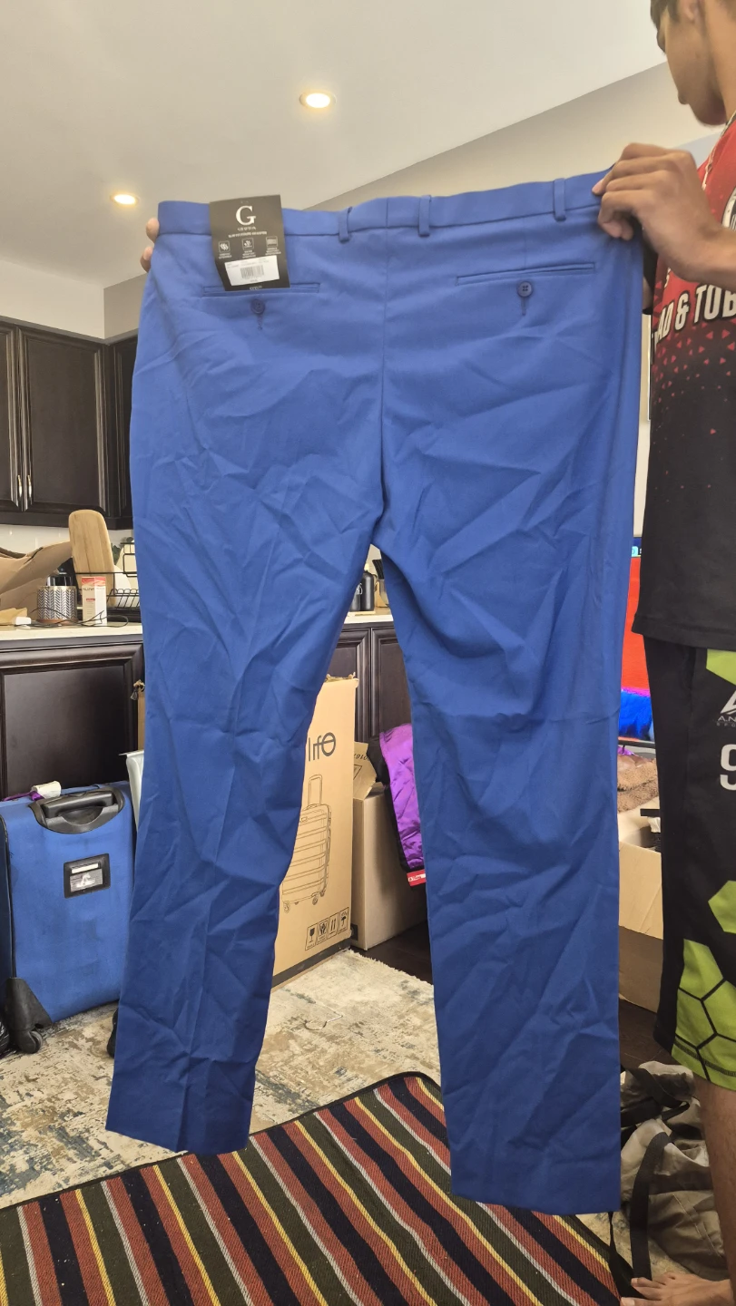 Grafton Slim Fit Blue Dress Pants - photo 2