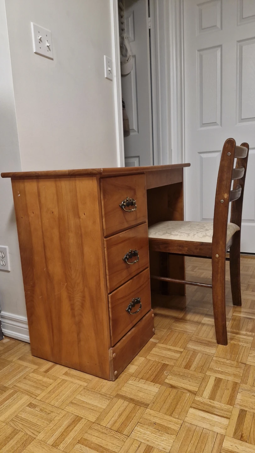 Wooden Desk with Chair