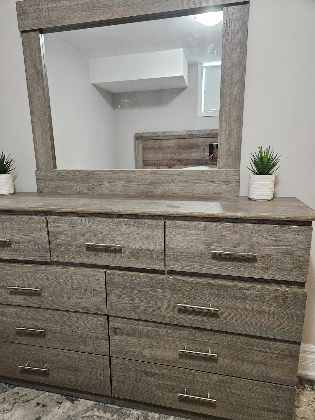 Wooden Dresser with Mirror - photo 2