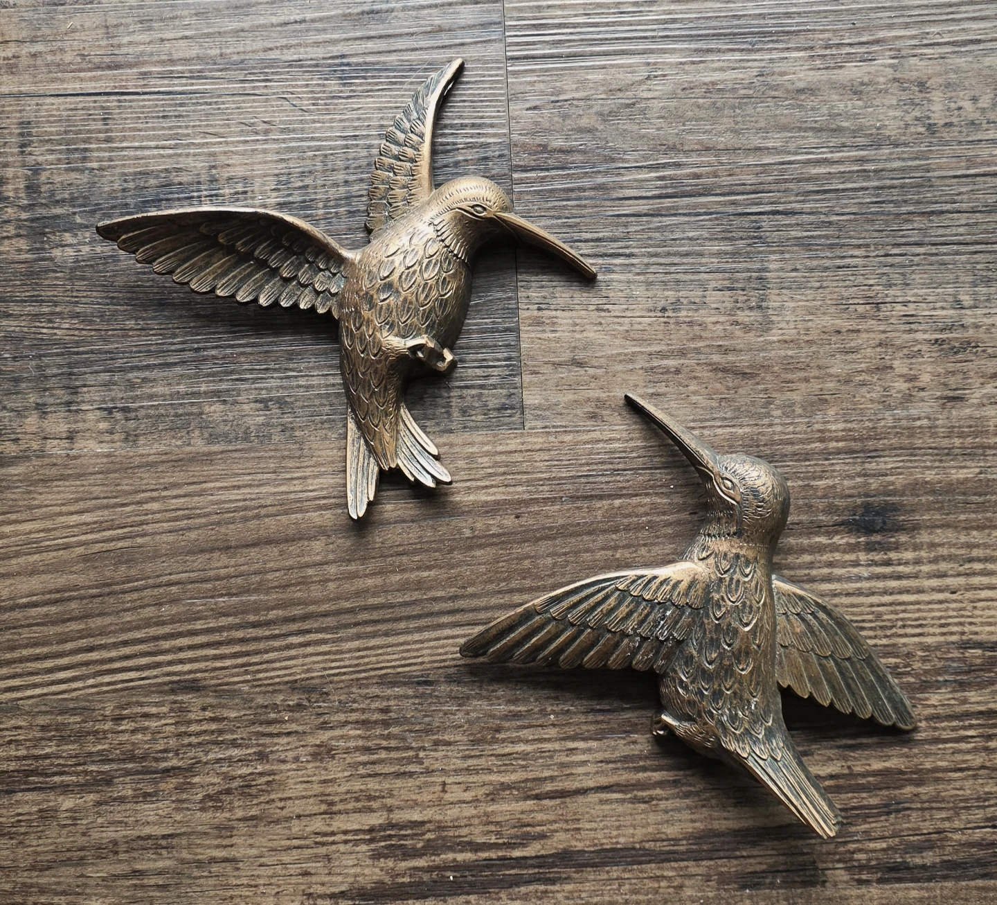 Vintage Coppercraft guild, Syroco Hummingbird Wall Decor Set