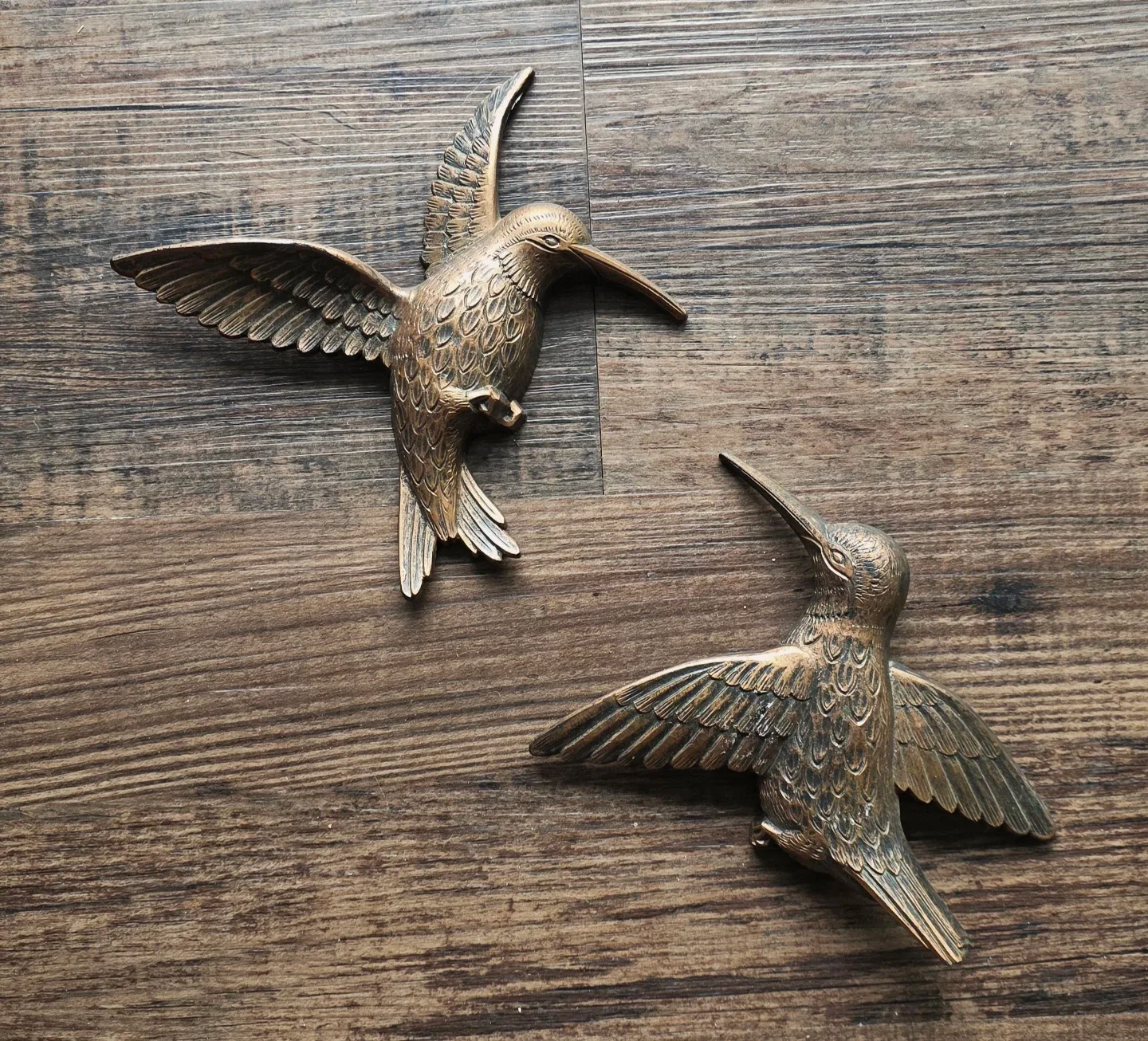 Vintage Coppercraft guild, Syroco Hummingbird Wall Decor Set