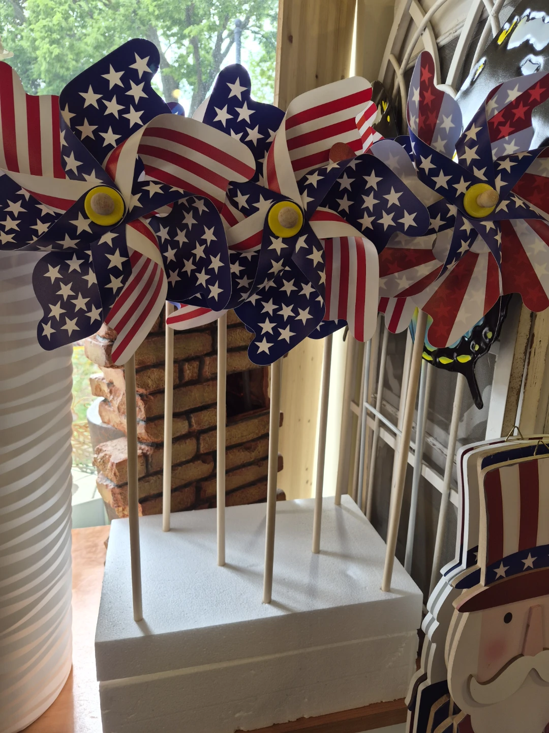 Patriotic Wooden Figures and Pinwheels - photo 2