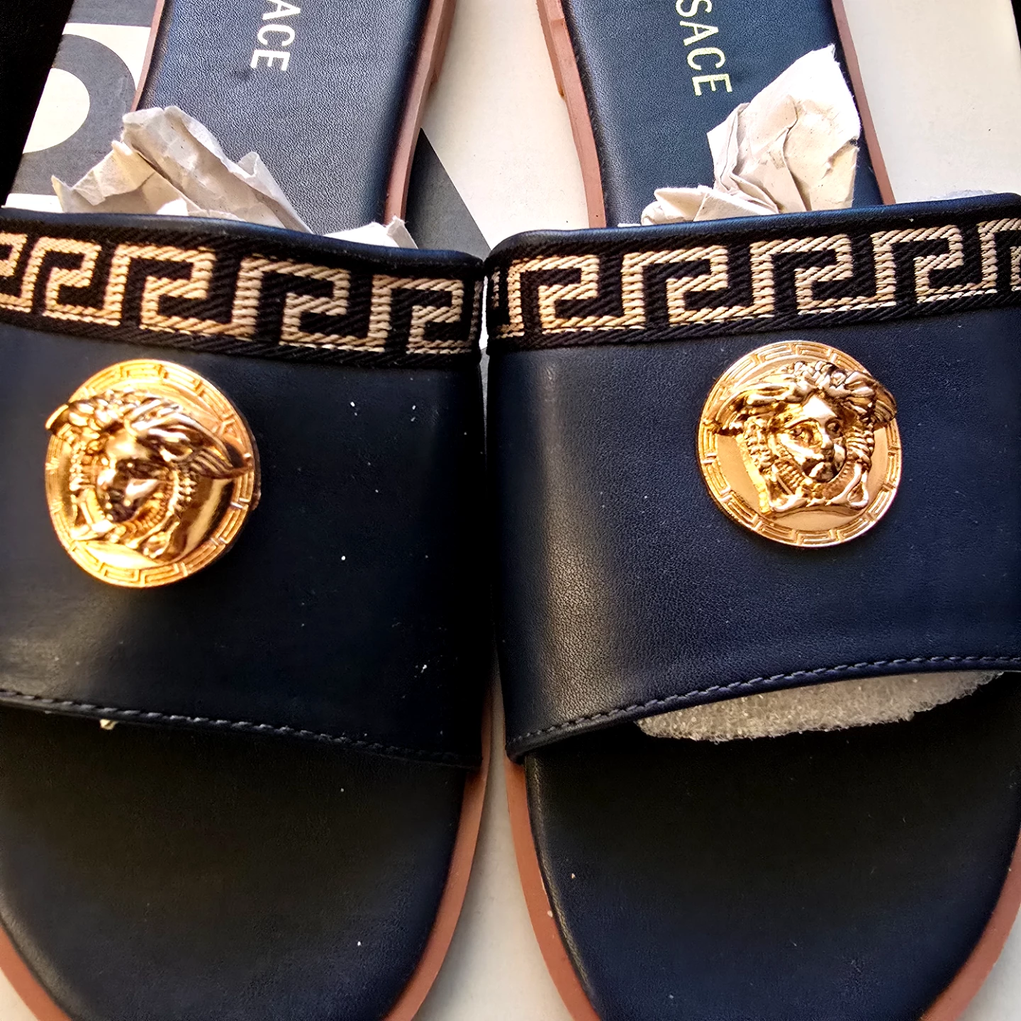 Brand new High Fashion women sleepers Gold Blue - photo 5