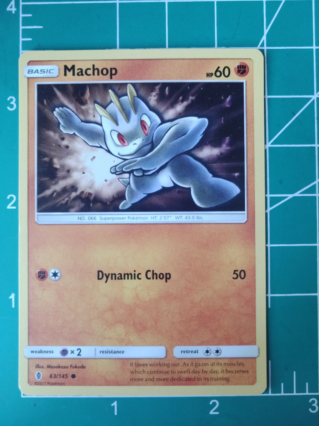 Pokemon Machop "Dynamic Chop" Card
