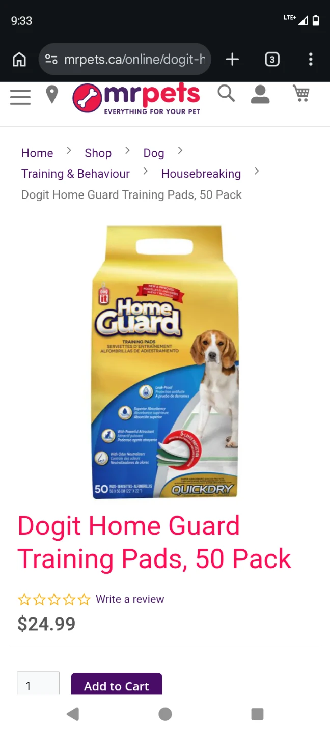 Home Guard Dogit Training Pads - 50 Pack - photo 2