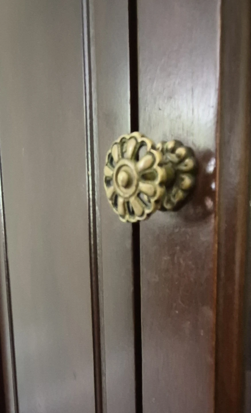 Antique Wooden Cabinet with Glass Door - photo 4