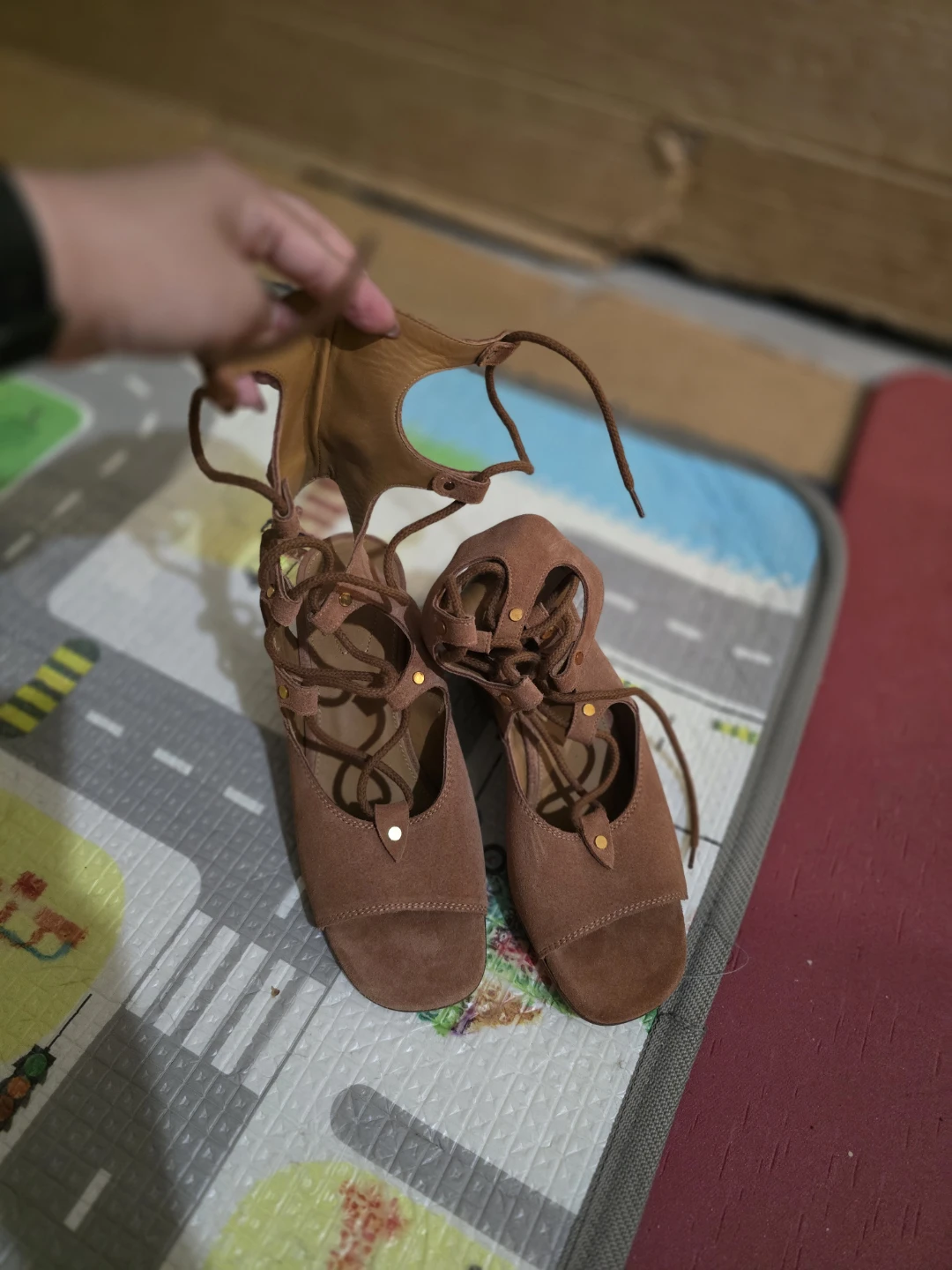 Chloé gladiator suede Wedge Sandals