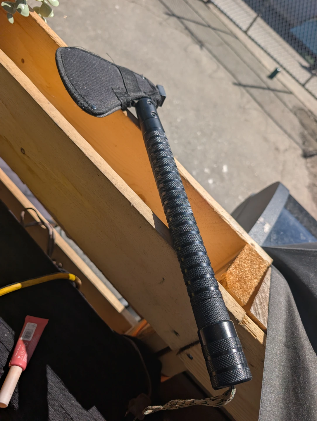 Black Tactical Tomahawk Axe with Compass and Tool Kit - photo 3