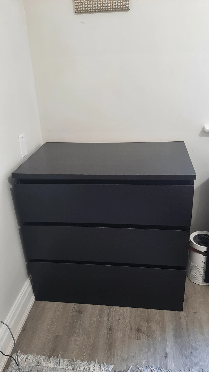 Black 3-Drawer Dresser - photo 3