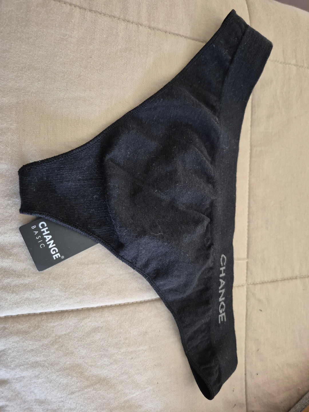 Change Basic Black Seamless String Thong