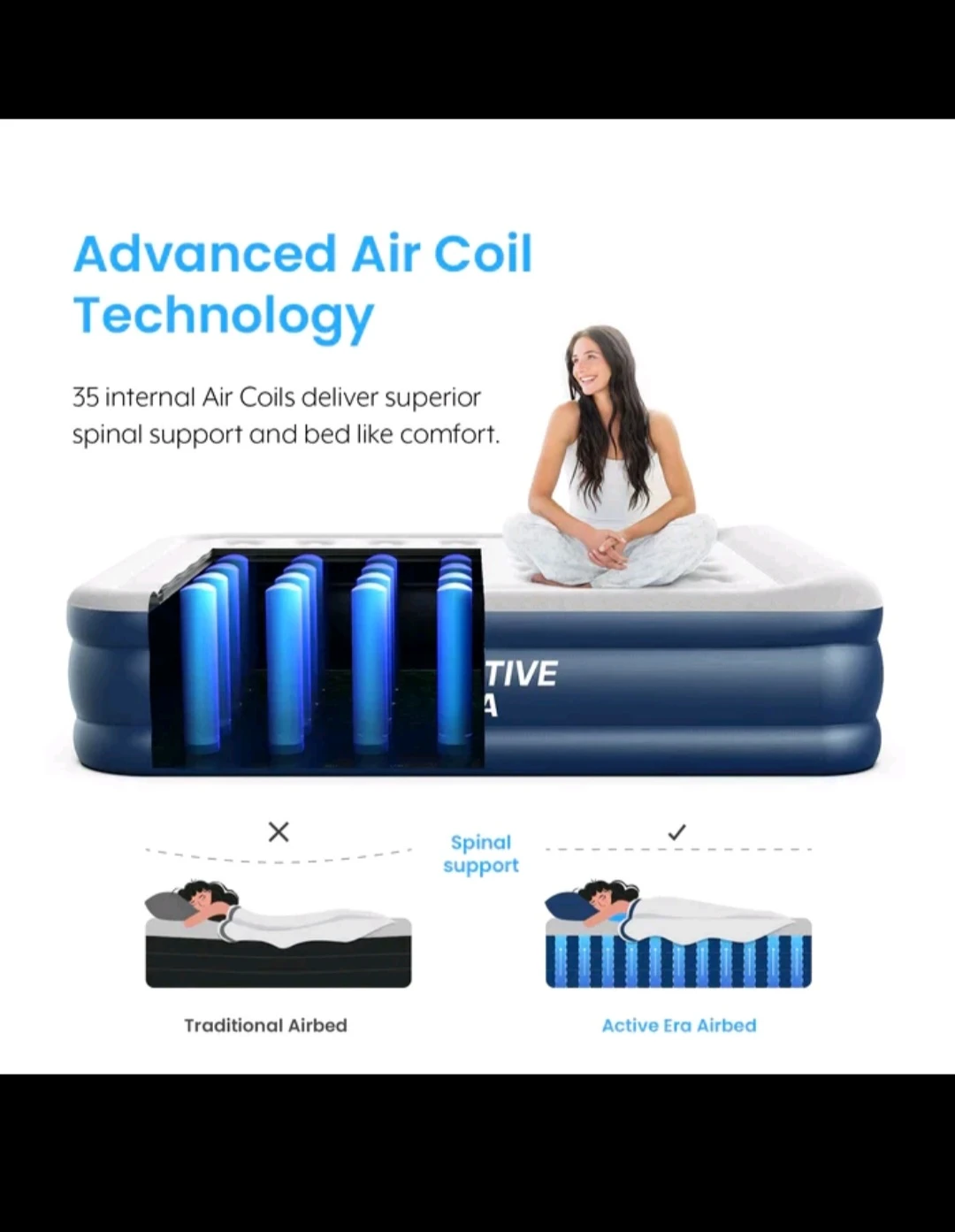 Active Era Premium Queen Air Bed with Built-in Pump - photo 4