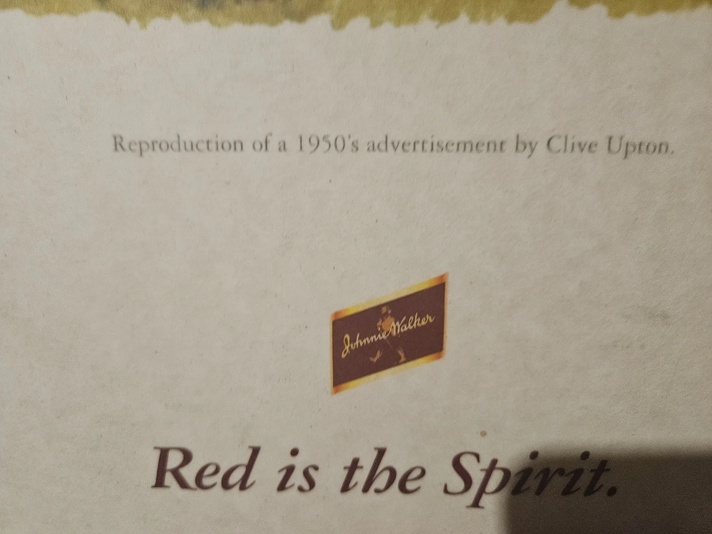 Johnnie Walker "Red is the Spirit" Advertisement Reproduction - photo 4