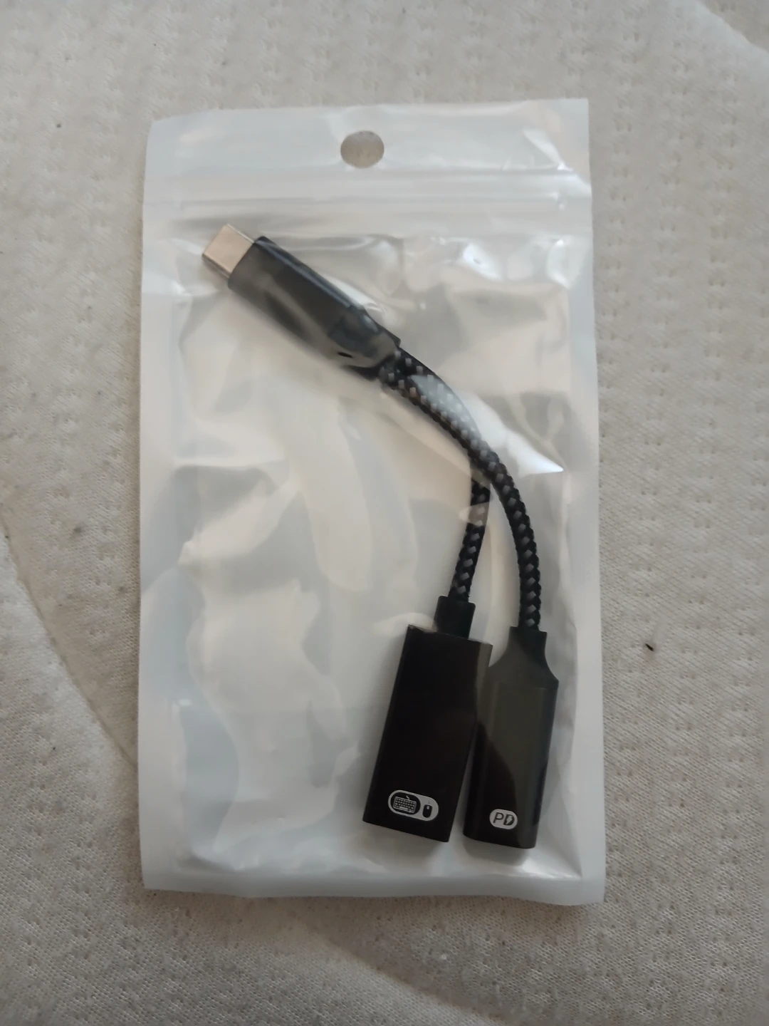 USB OTG Adapter Cord (USB-C Male, USB-C Female, USB Female)