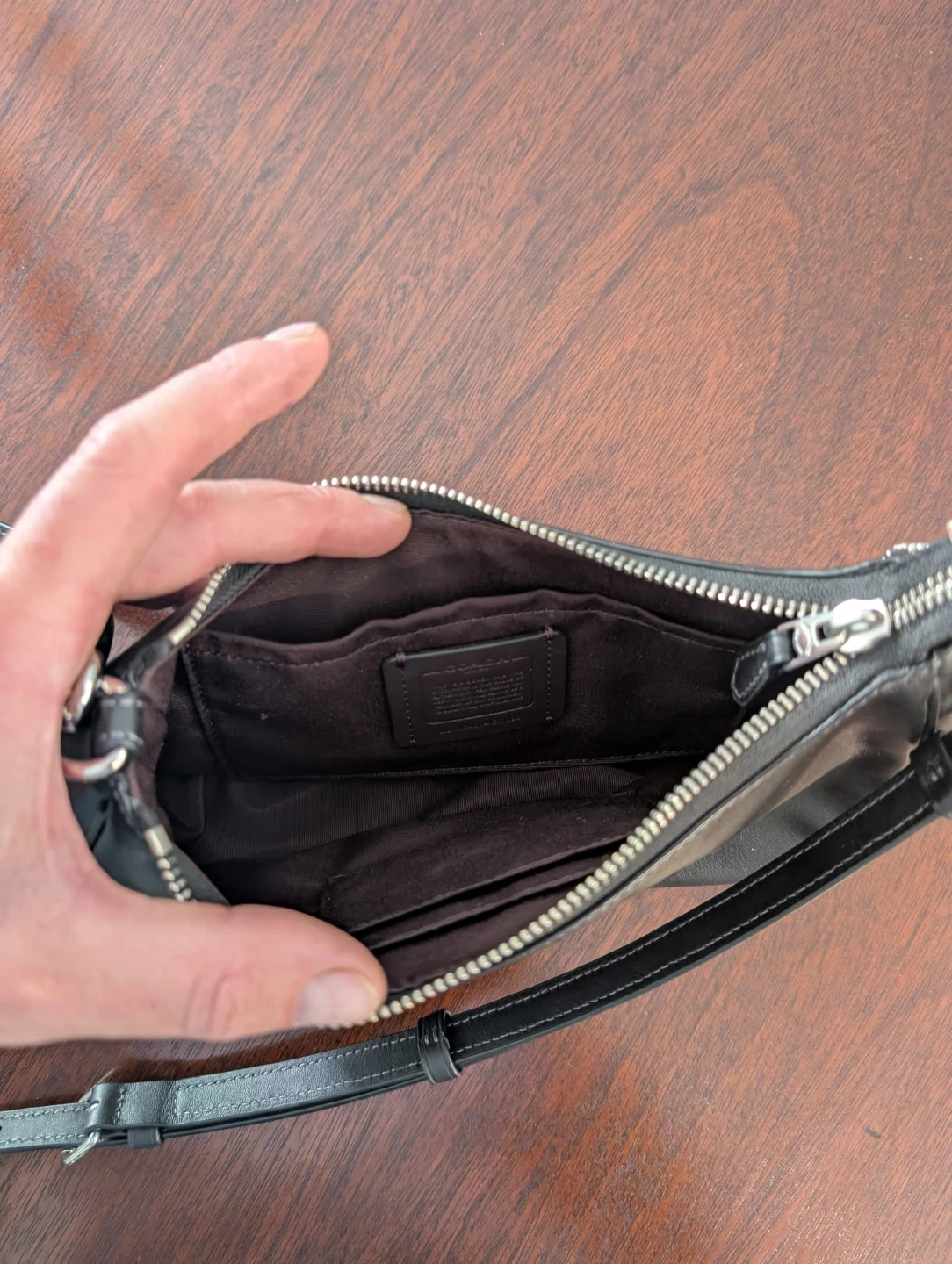 Coach Black Leather Shoulder Bag with C Logo Nolita - photo 5