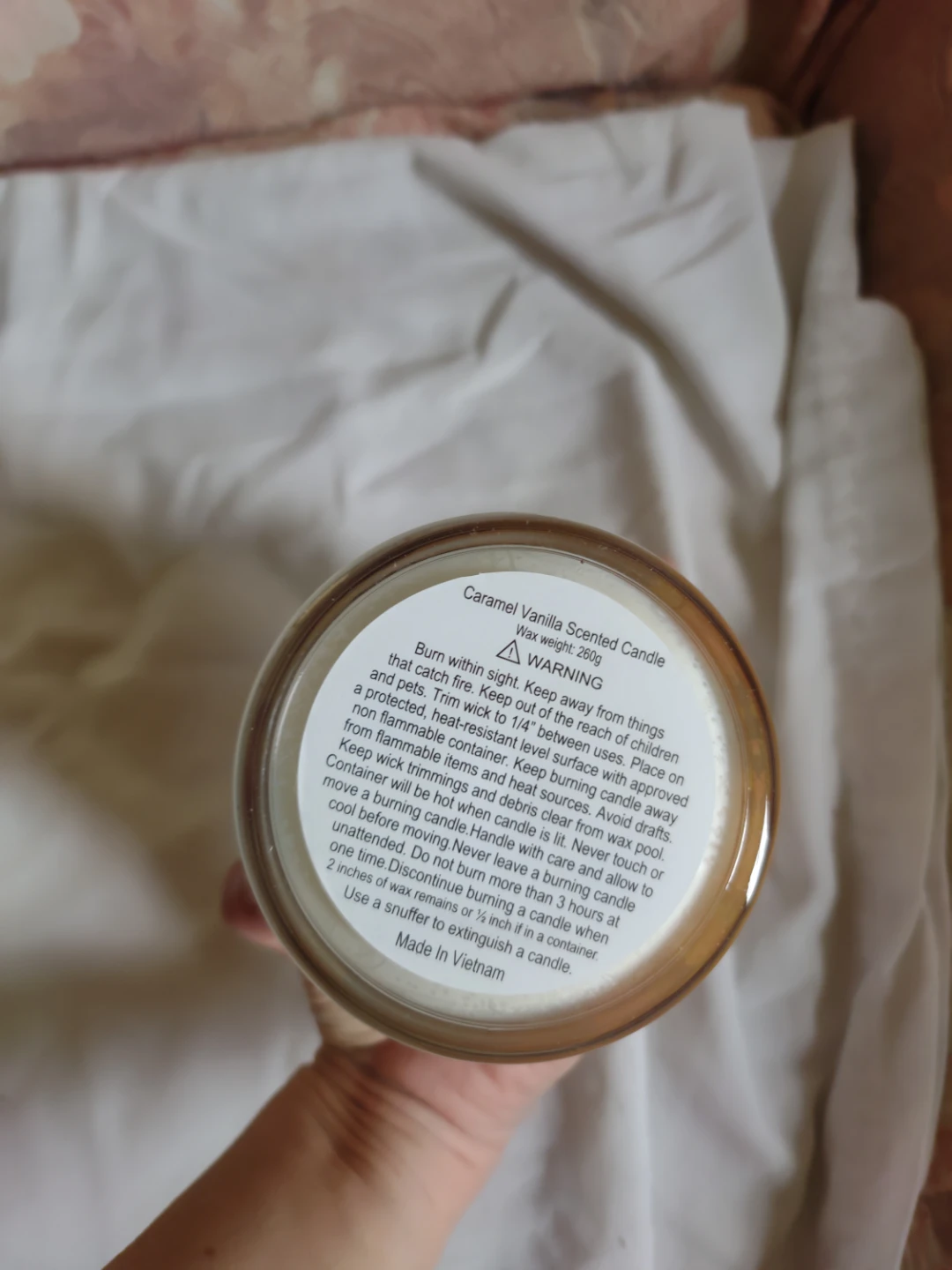 Caramel Vanilla scented candle - photo 3