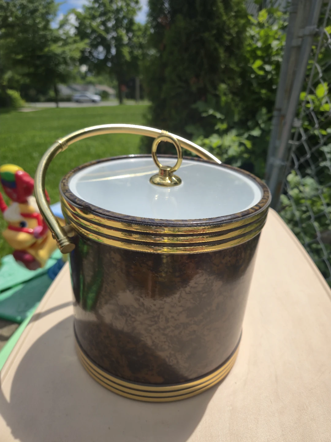 Vintage Ice Bucket with Lid - photo 2