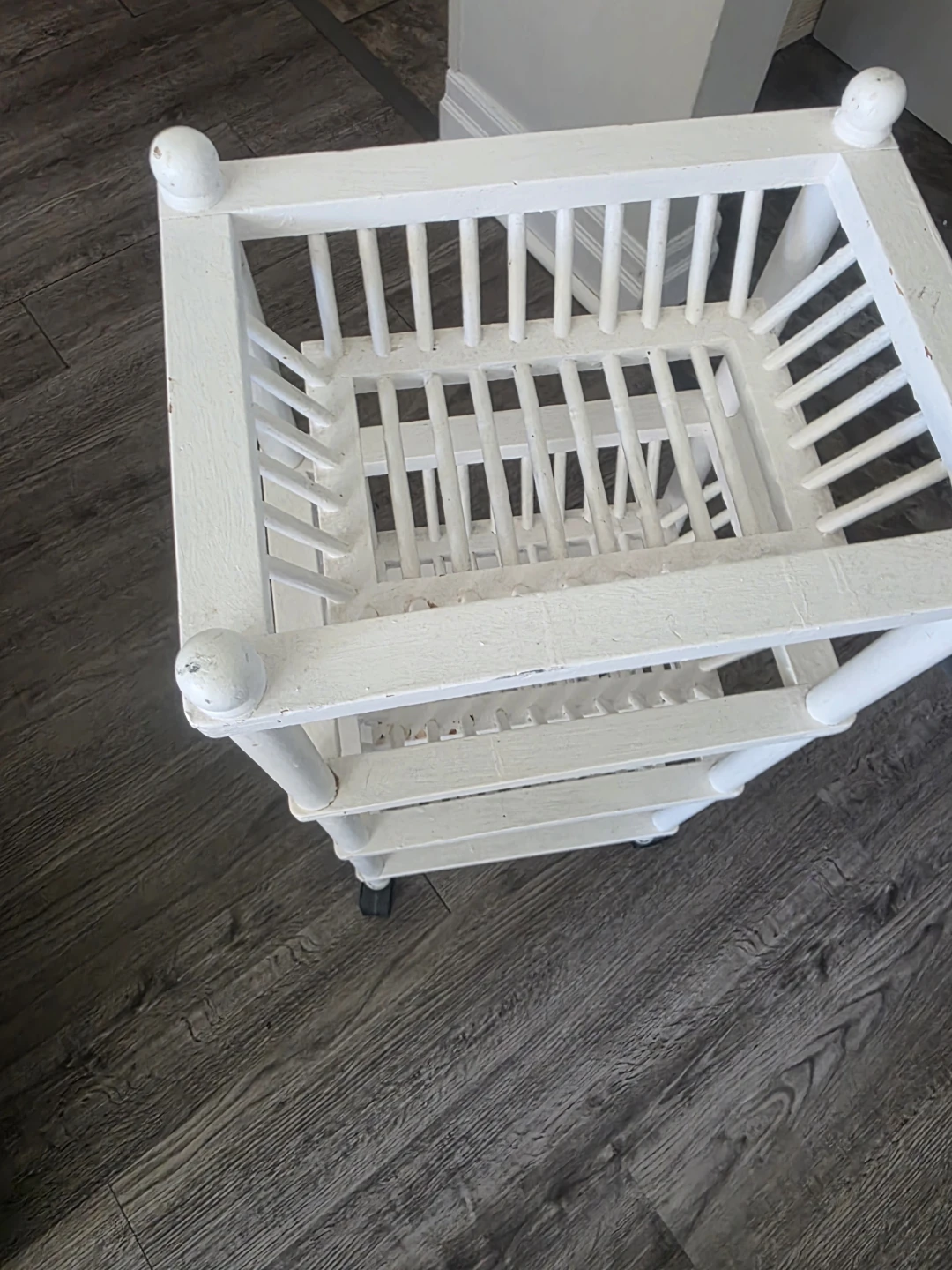 White 4-Tier Rolling Storage Cart - photo 2