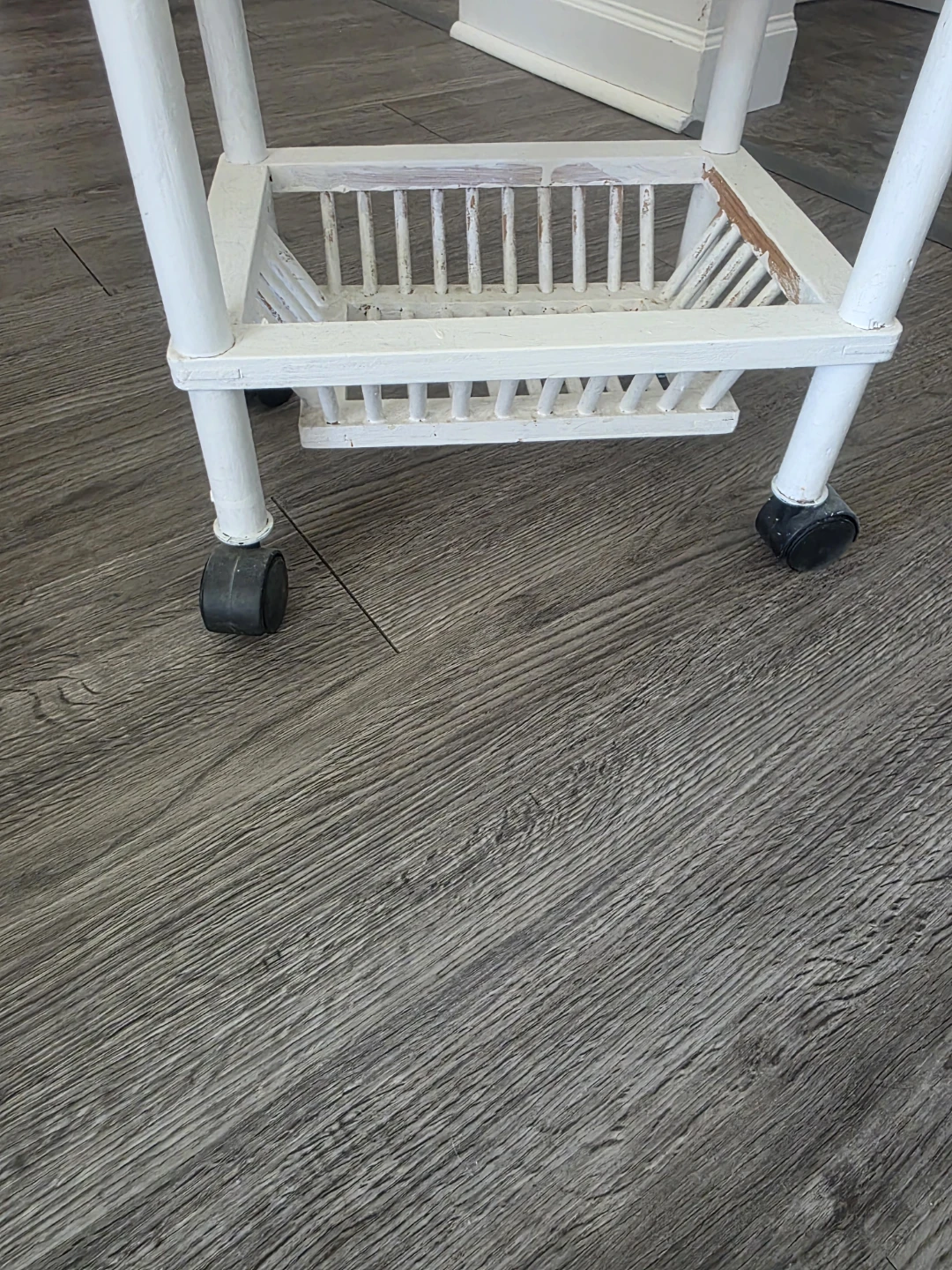 White 4-Tier Rolling Storage Cart - photo 3