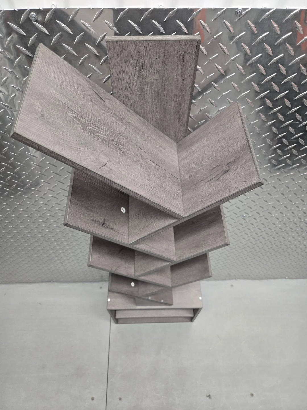 SUNMORY Modern 6-Tier Tree Bookshelf - Dark Wood Finish - photo 5