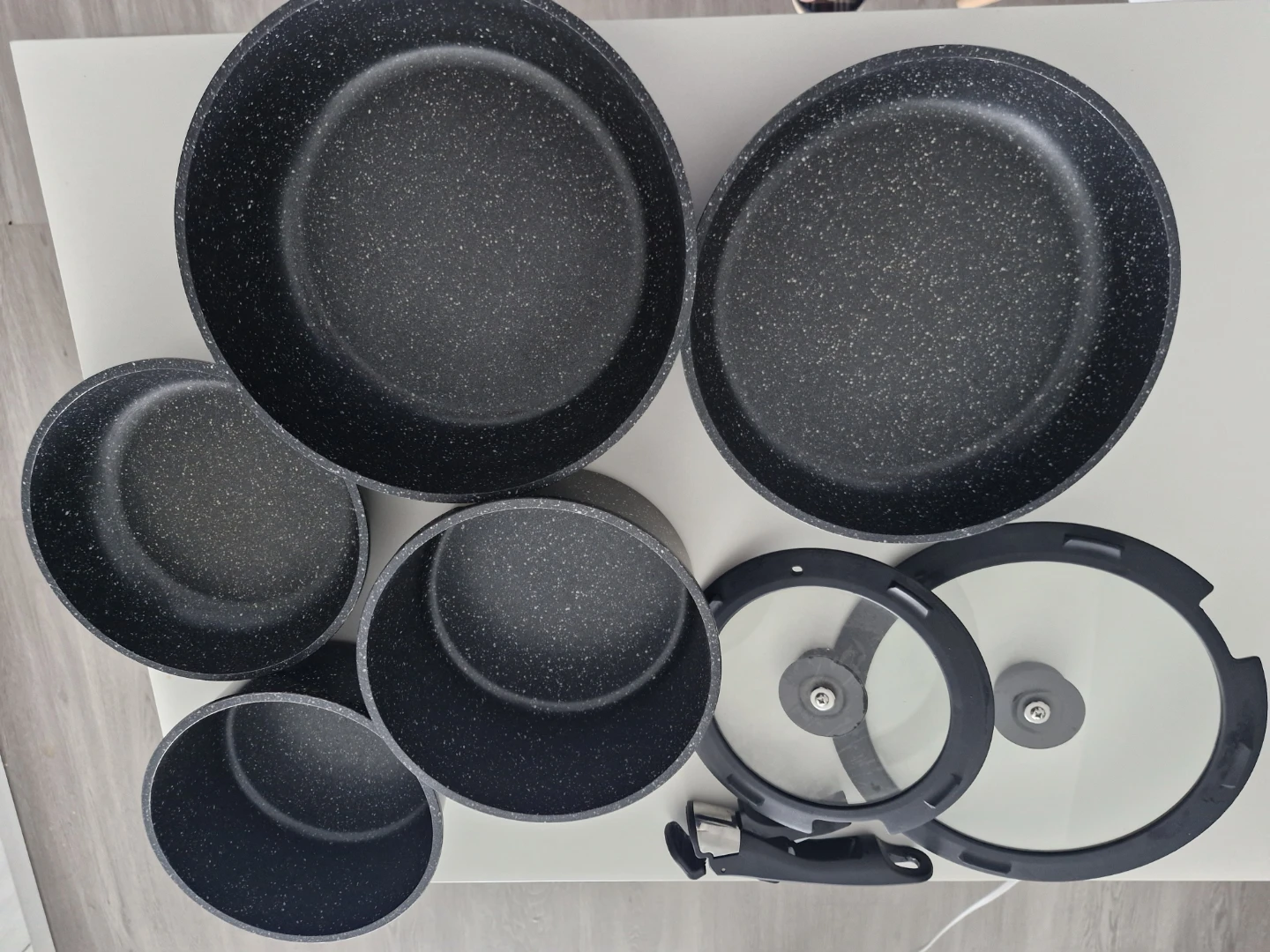 Granite Stone Cookware Set with Lids and Handle