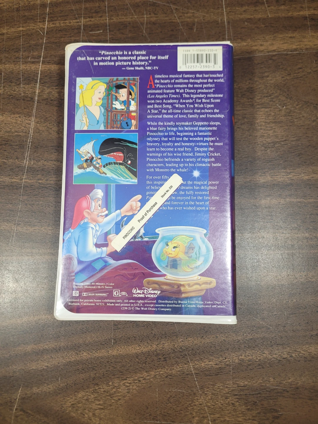 Walt Disney's Pinocchio VHS Tape - photo 2