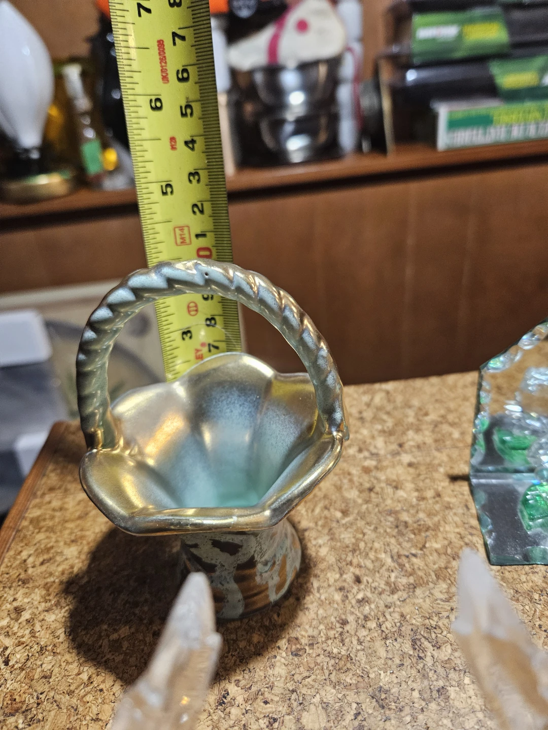 Crystal Angel Figurines and Small Basket Lot - photo 2