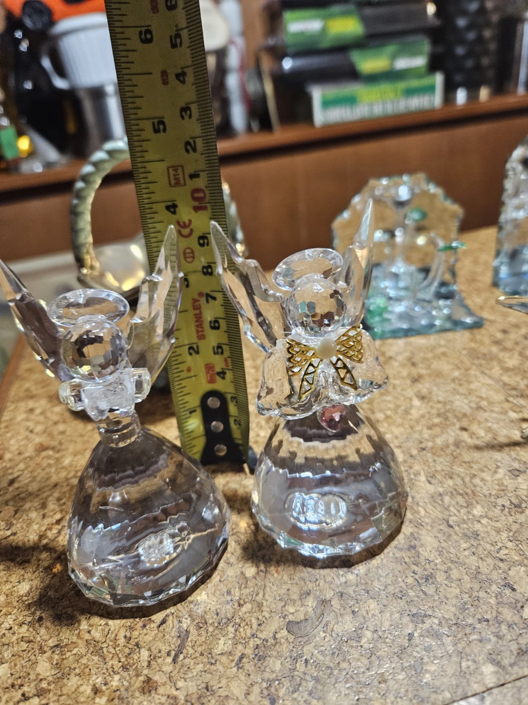 Crystal Angel Figurines and Small Basket Lot - photo 5