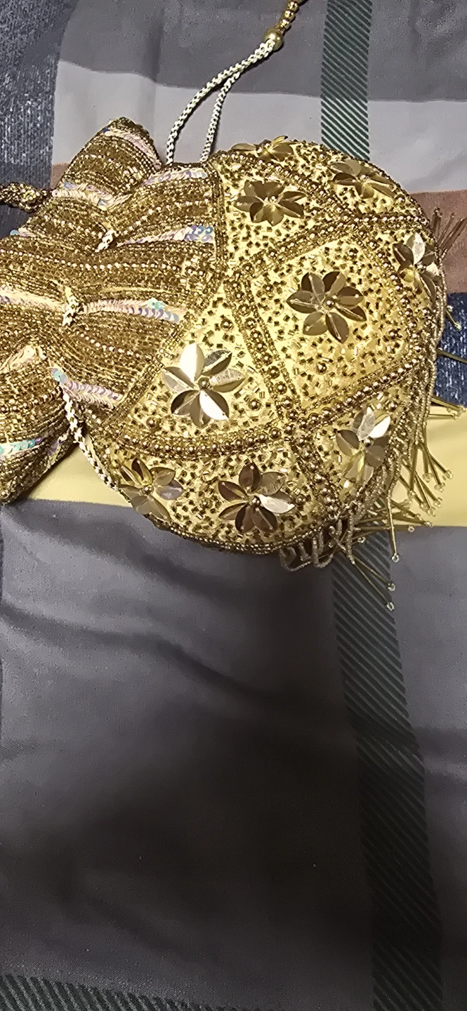 Gold Beaded Evening Bag - photo 2