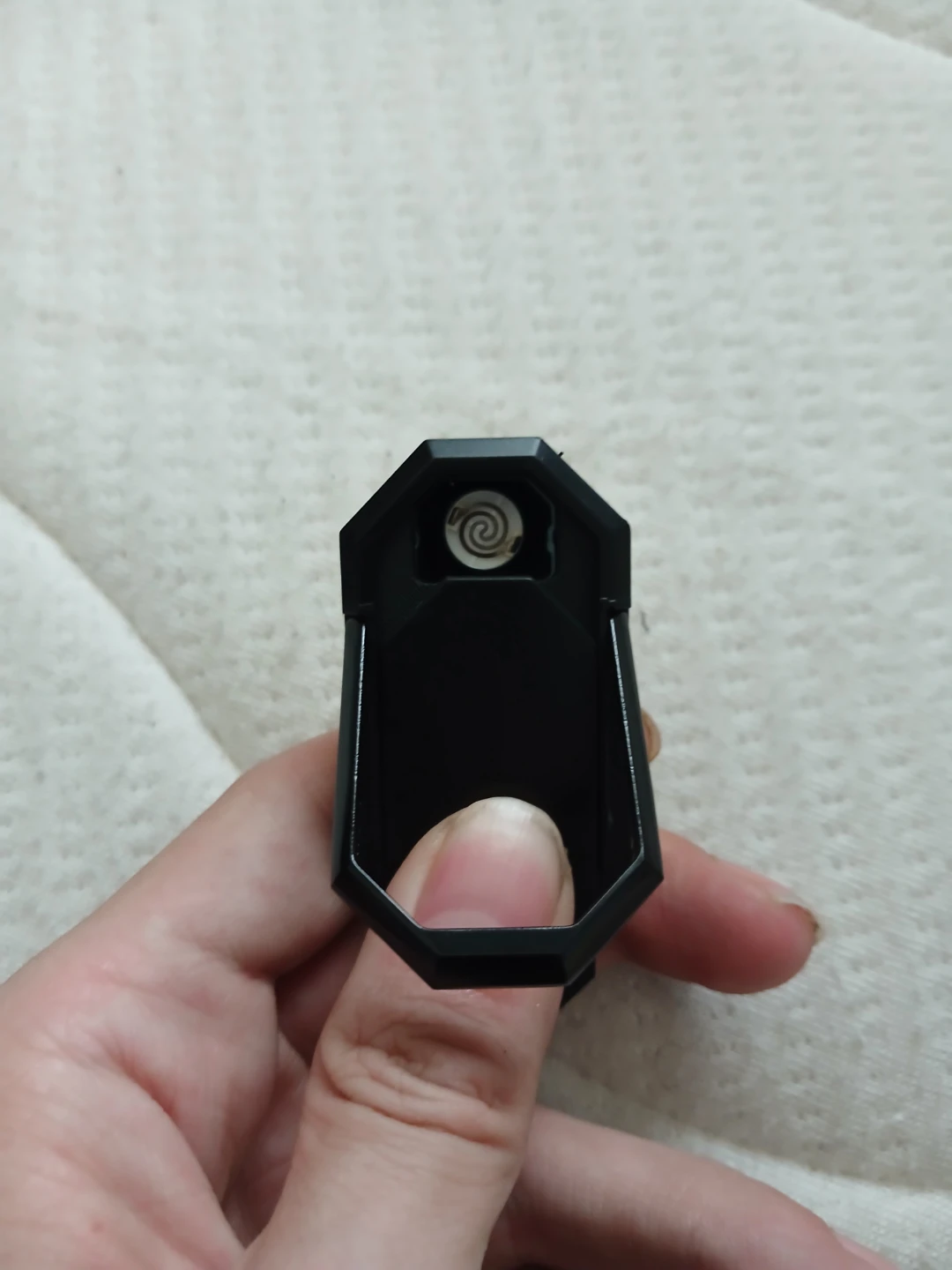 Black Phone Ring Holder W/ USB Cable & Built-In Coil Lighter - photo 5