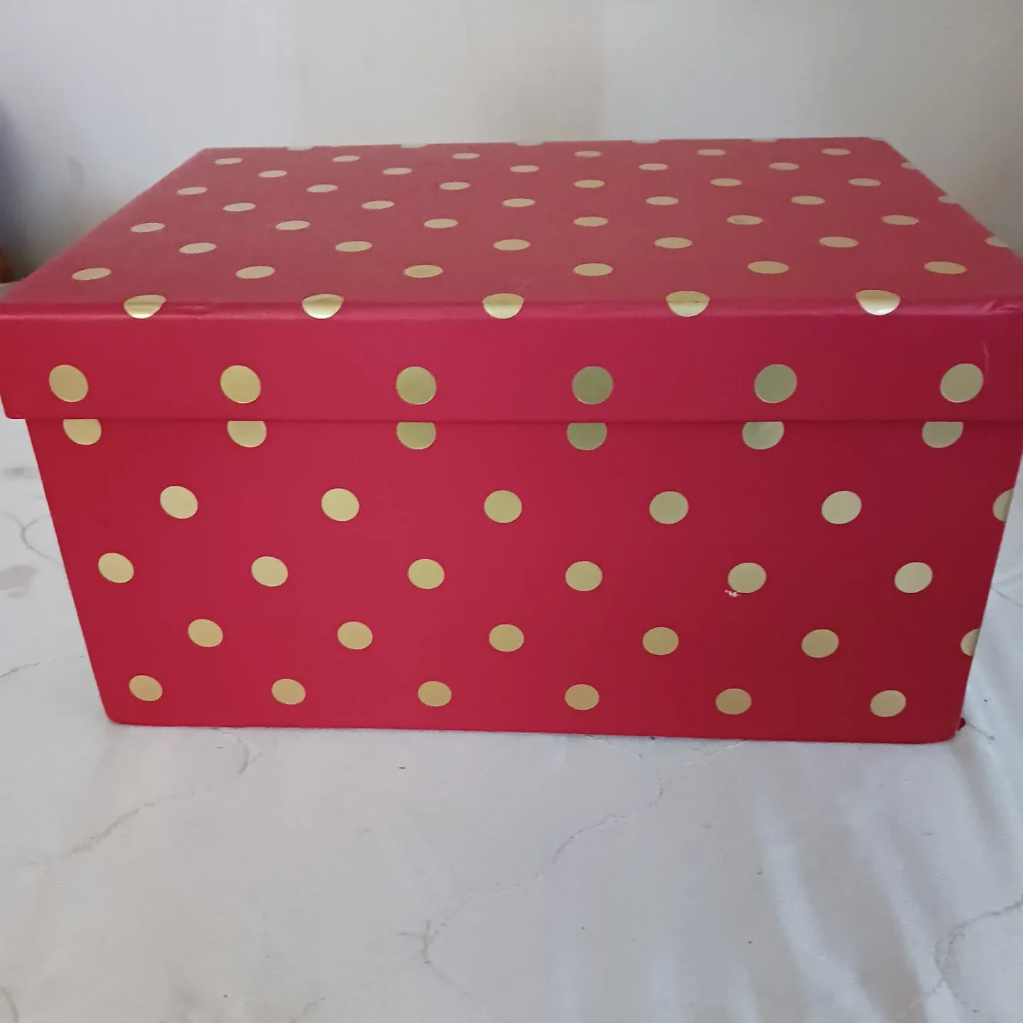 Clementine Red Polka Dot Storage Box - photo 2