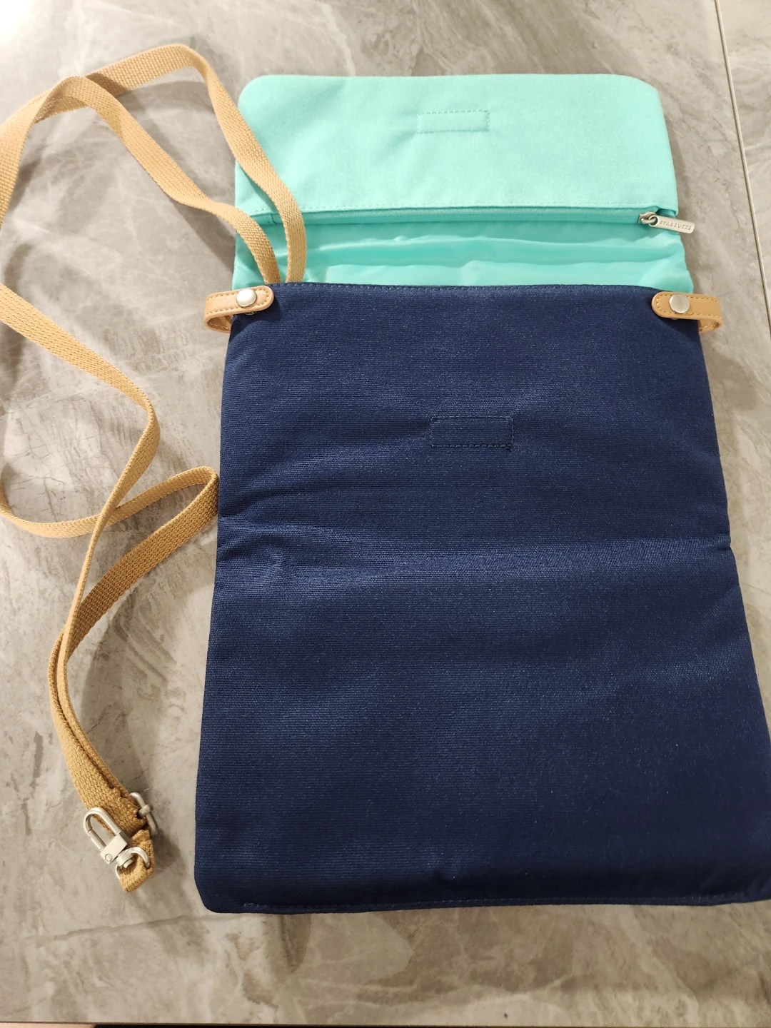 Starbucks Navy Blue Crossbody Bag