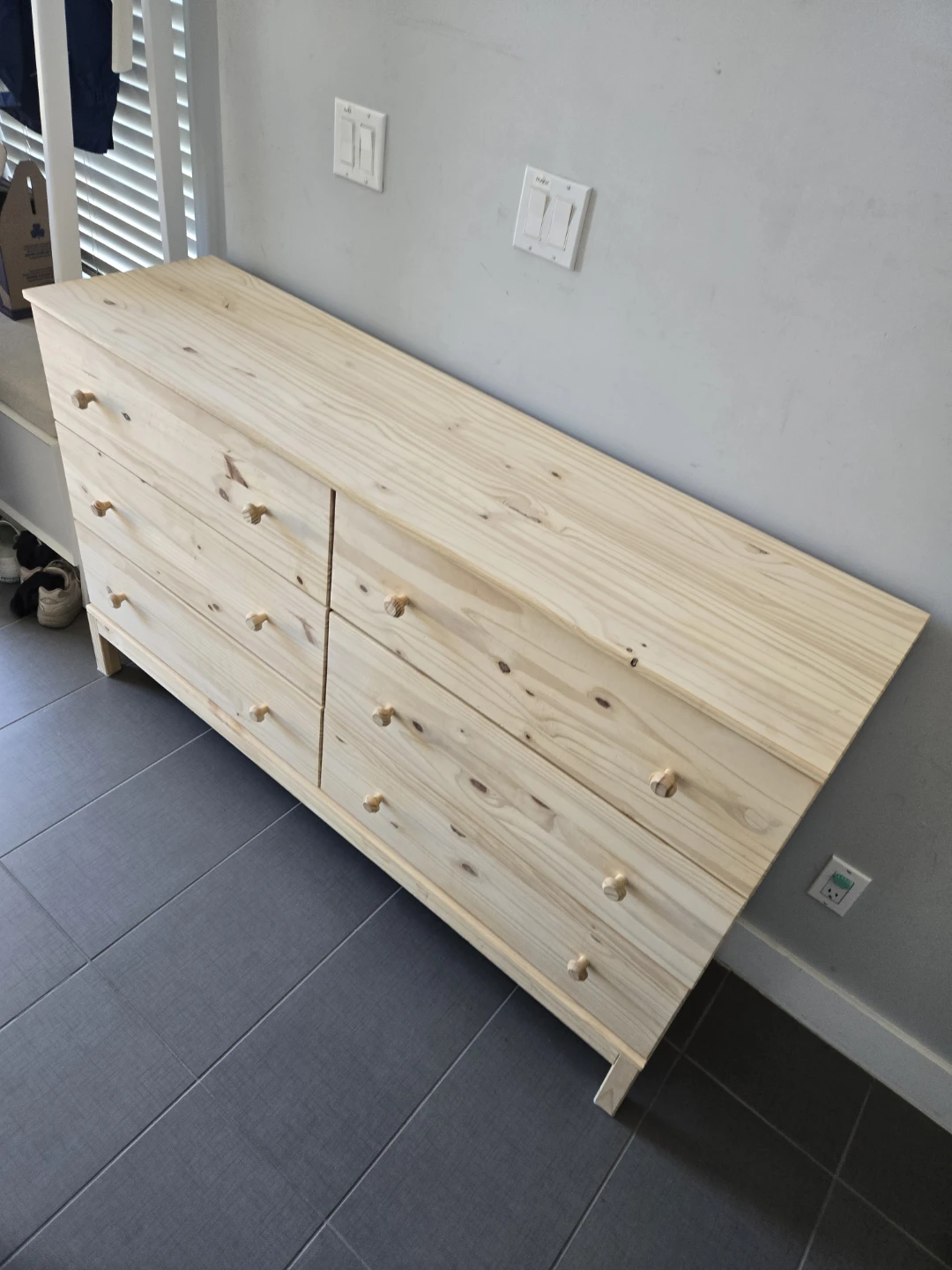 Newly sanded ikea 6 drawer tarva dresser - photo 2