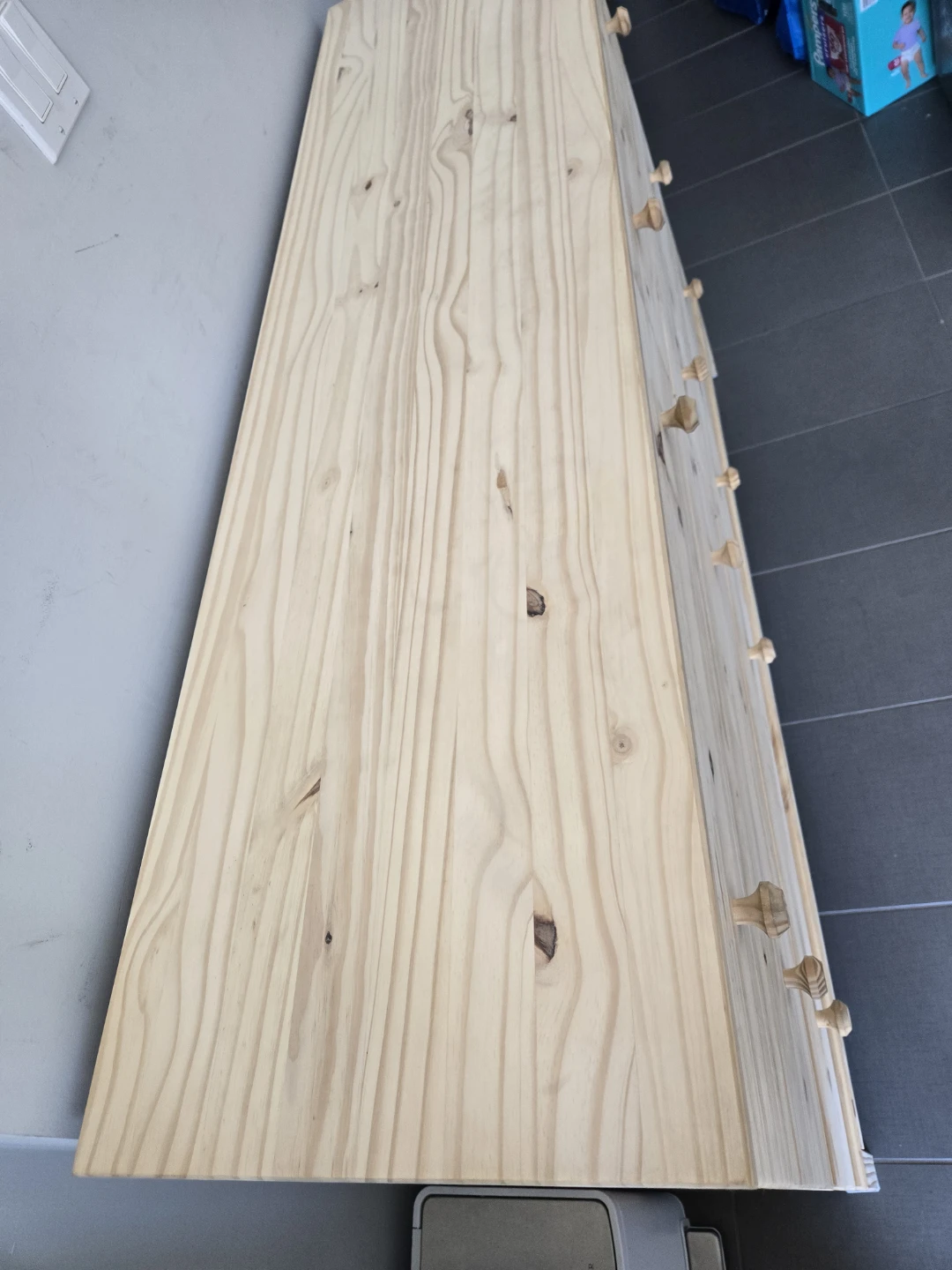 Newly sanded ikea 6 drawer tarva dresser - photo 3