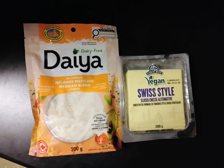 Dairy free cheese - shredded and slices, frozen!