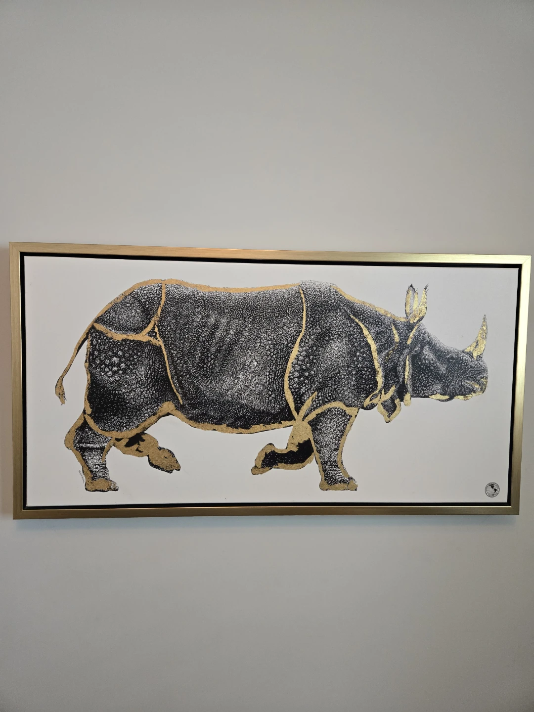 Framed Rhinoceros Wall Art