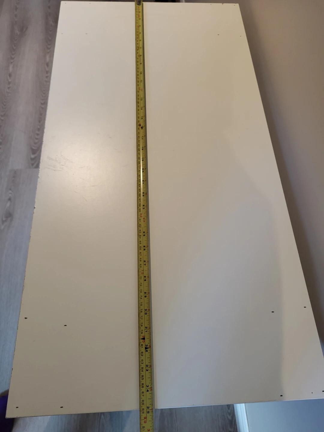 Small Light White Table with Black Adjustable Legs - photo 4