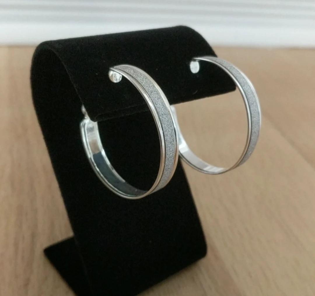 Sterling Silver Hoop Earrings - photo 2