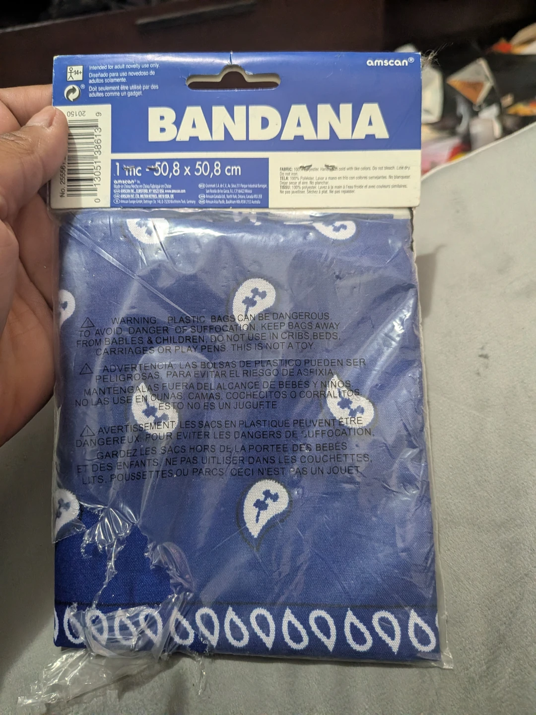 Amscan Blue Paisley Bandana 20x20 inch - photo 2