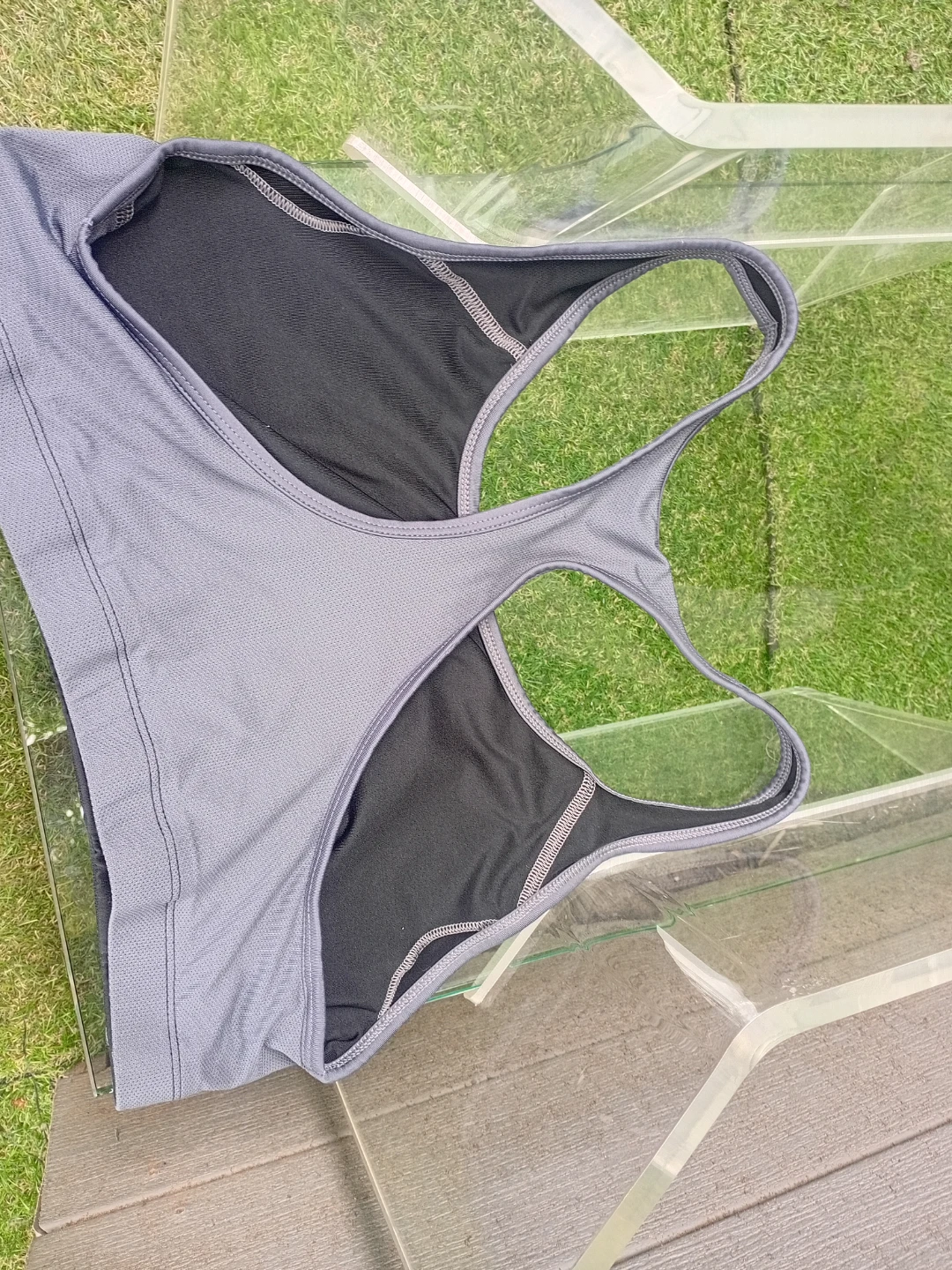Champion Sports Bra - Black & Grey XXL