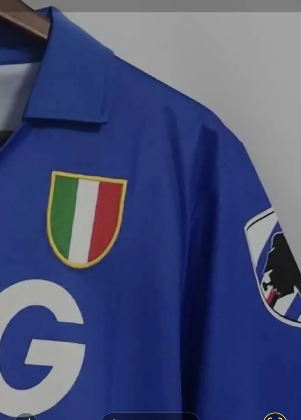 Vintage Asics Sampdoria shir 1991 1992 Soccer Jersey #9 Vialli - photo 3