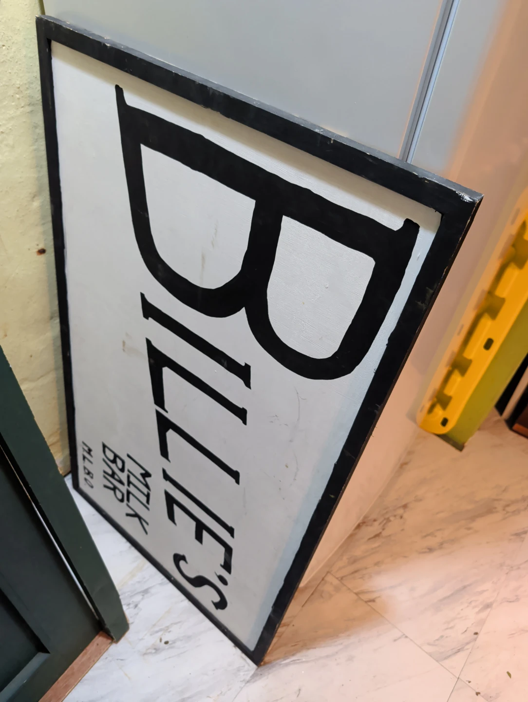 Billie's Milk Bar Sign