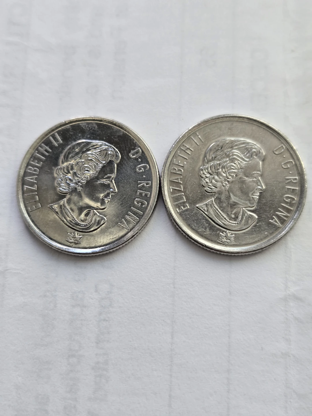 2 x Canada 25 Cents Coins - 2017 - photo 2