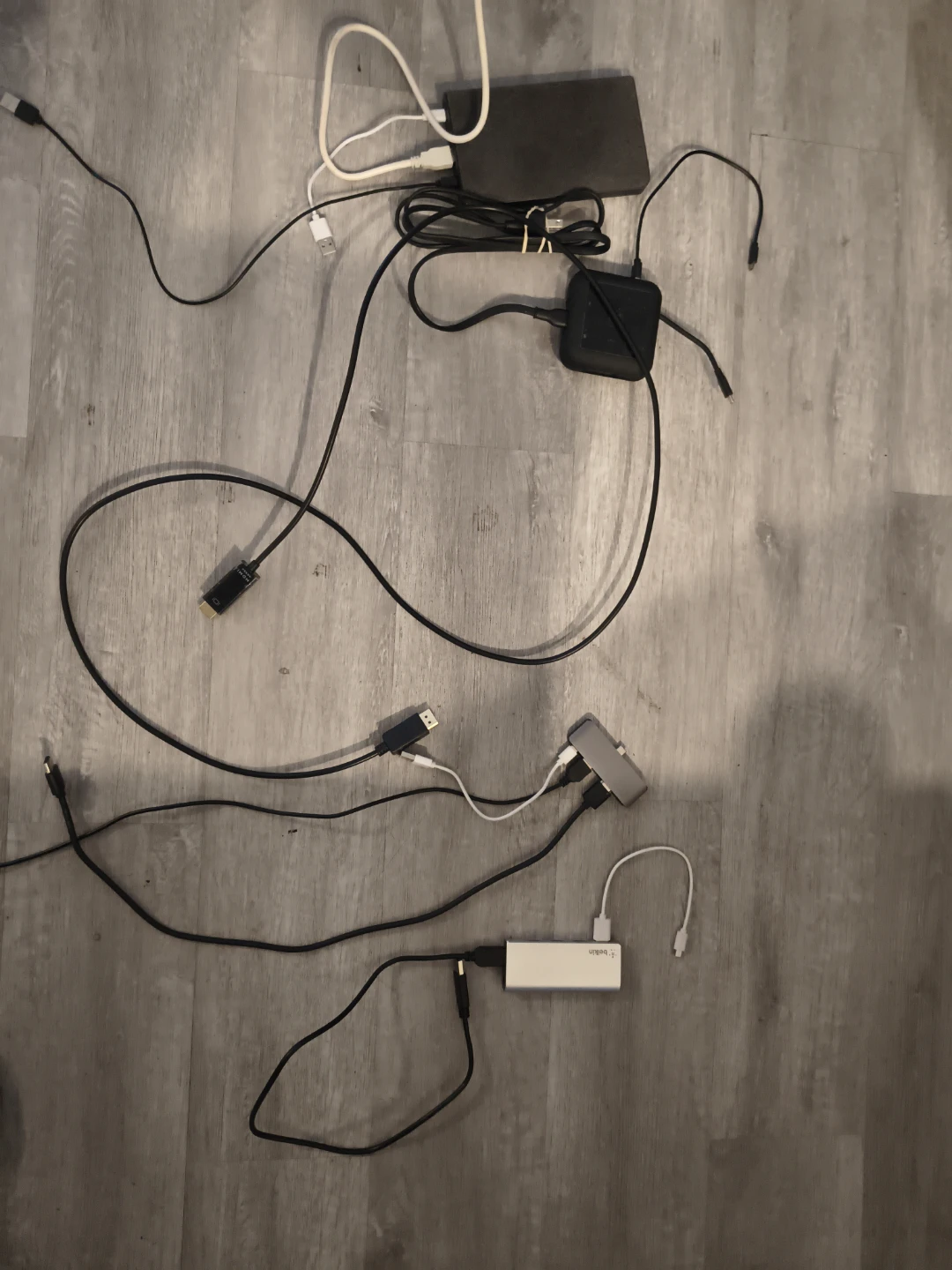 Belkin USB-C Hub and Various Cables