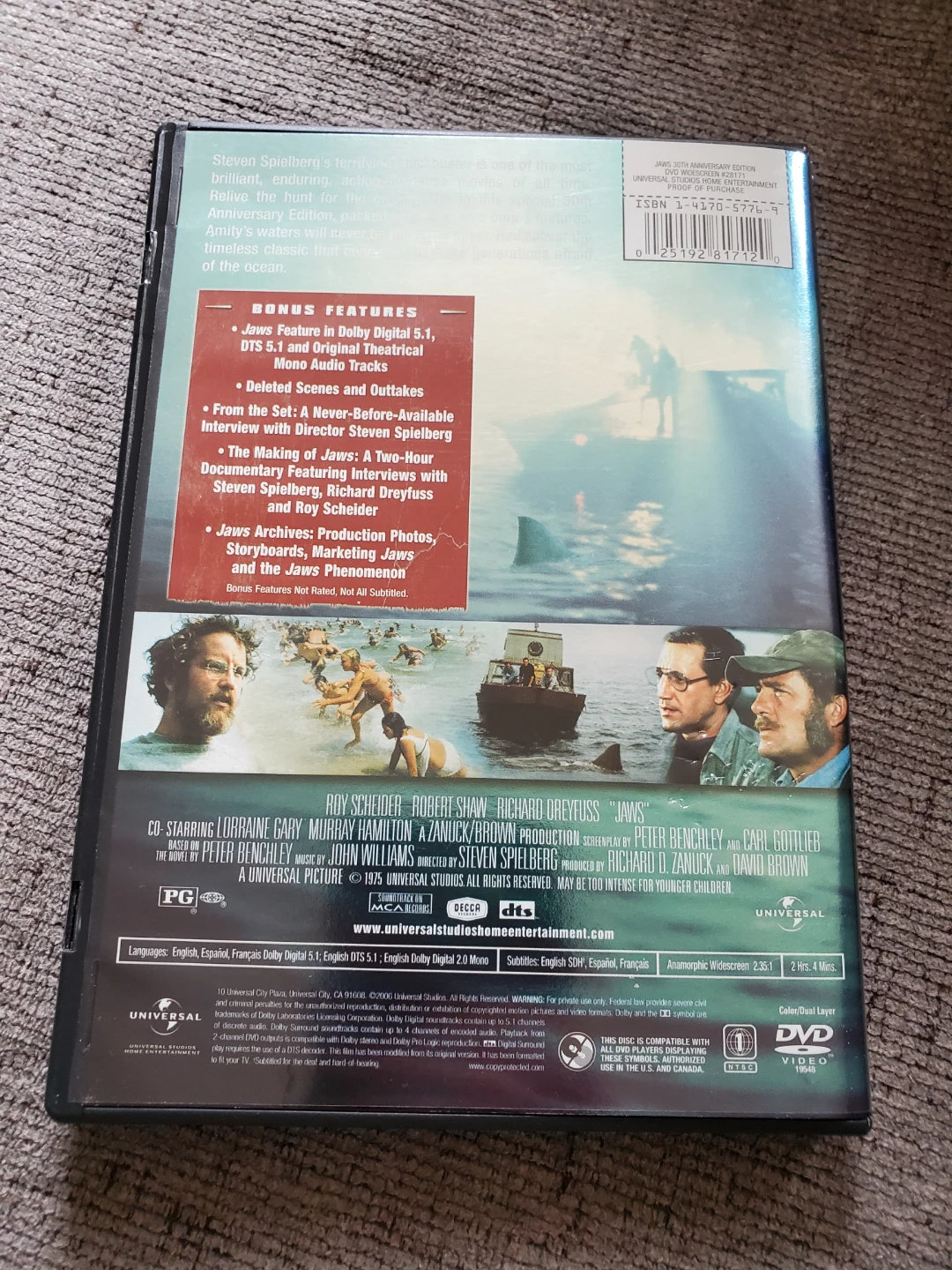 Jaws 30th Anniversary Edition DVD ⚽ - photo 2